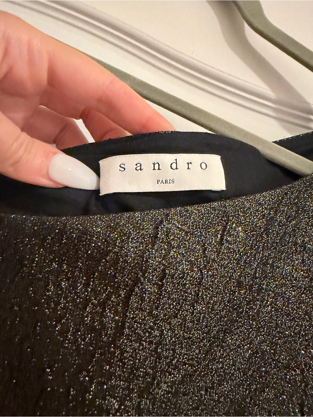 Sandro Black One-Shoulder Ruffle Mini Dress - Picture 4 of 4